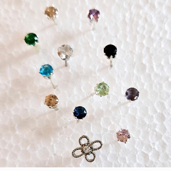 Mixed Jewelry - Assorted Single CZ Studs